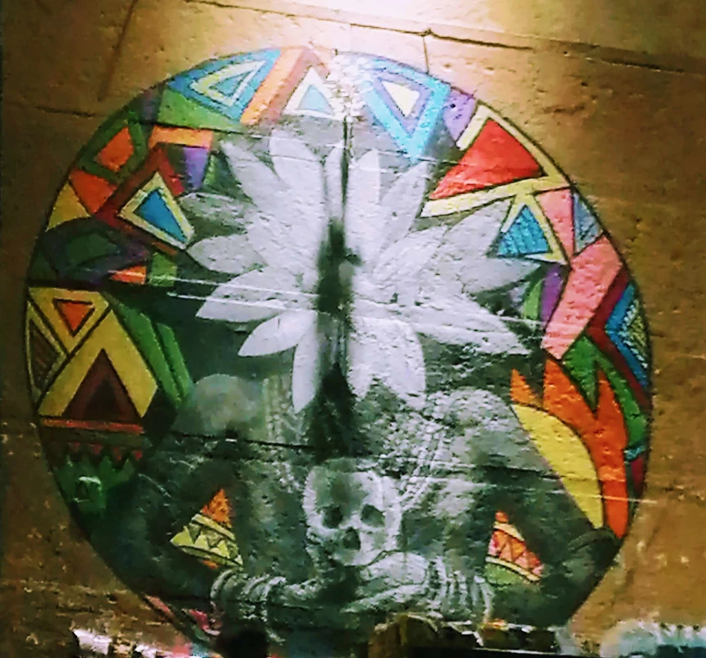A colourful ceiling detail