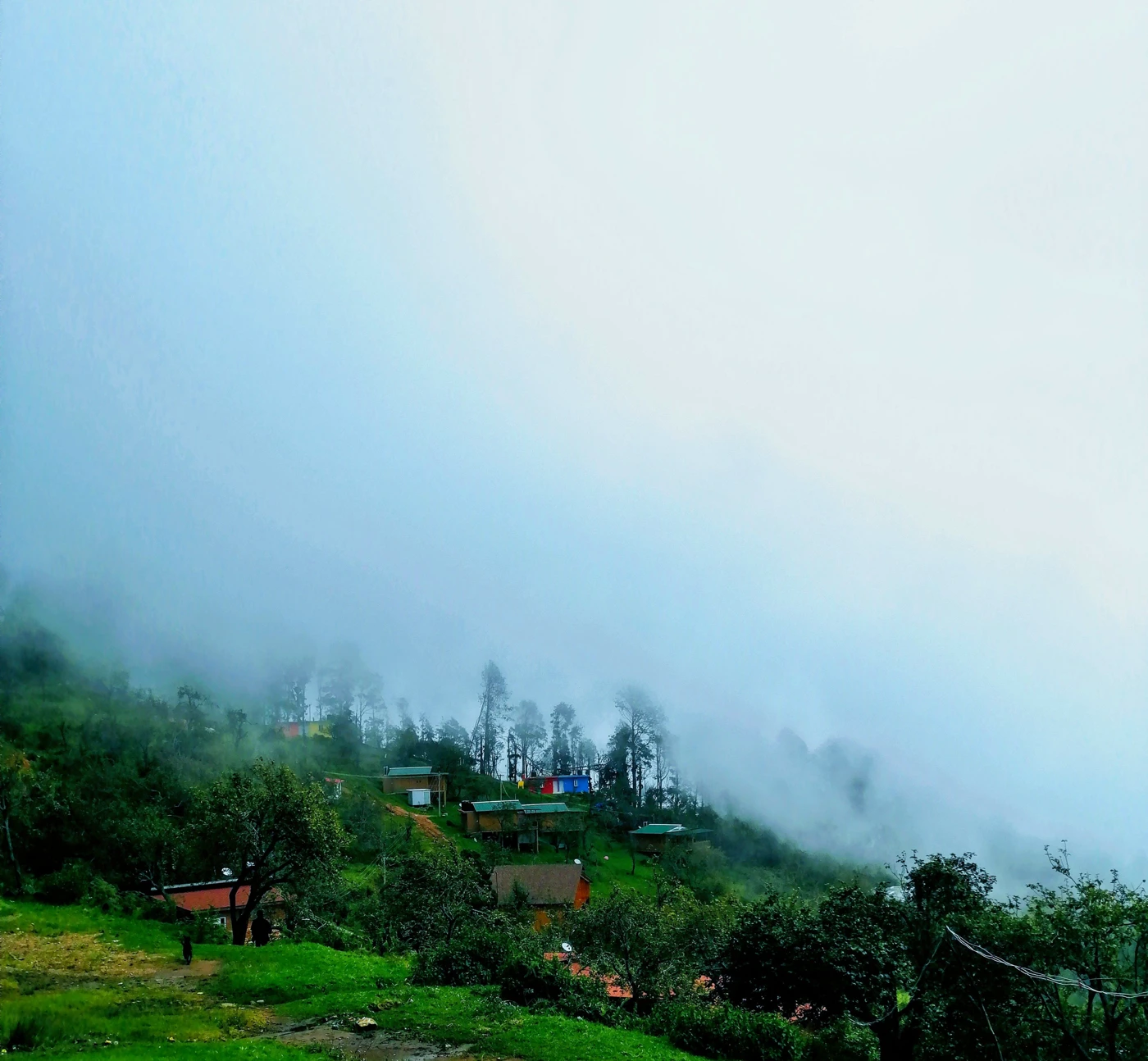A green mountain valley