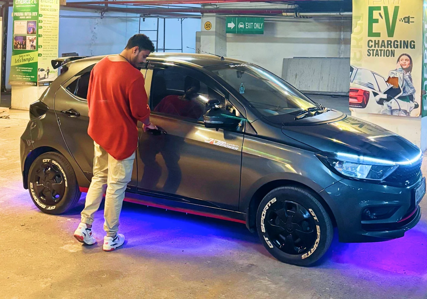 Shouvik and his modified car